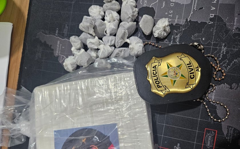 Polícia Civil prende jovem com meio quilo de cocaína em São Miguel dos Campos