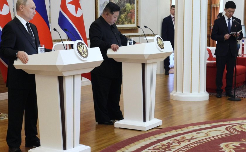 Kim Jong-un parabeniza Putin e deseja vitória da Rússia sobre o neonazismo em mensagem de ano novo