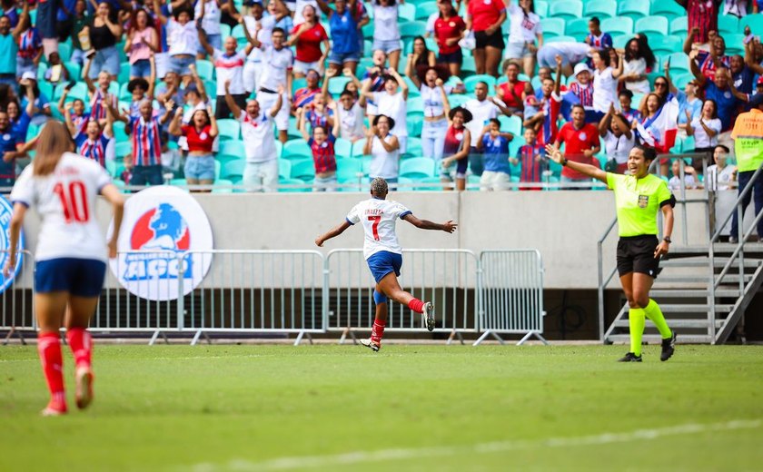 Rhaizza marca três e Bahia derrota Ferroviária no Brasileiro feminino
