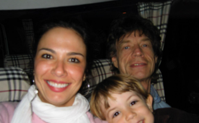 Mick Jagger aparece em fotos raras em post de Luciana Gimenez para o filho