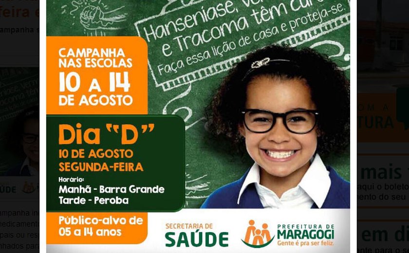 Maragogi: Campanha Nacional de Hanseníase começa hoje