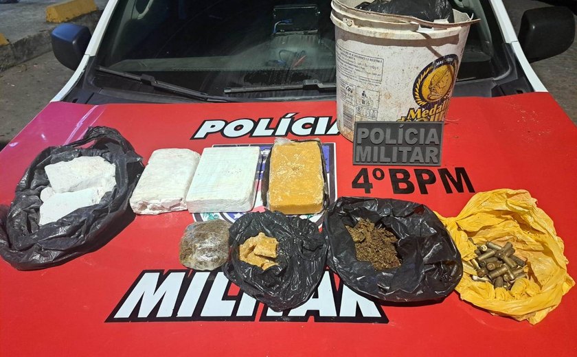 Em Maceió e Batalha, Polícia Militar apreende drogas, armas e munições