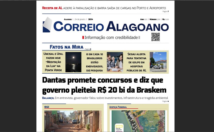 Dantas promete concursos e diz que governo pleiteia R$ 20 bi da Braskem