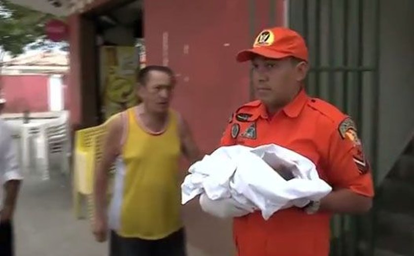 Comerciante encontra bebê em caixa de sapato, em Maceió