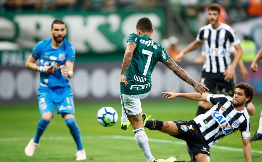 Palmeiras bate Santos, abre 7 pontos na liderança e confirma vaga na Libertadores