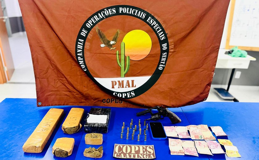 PM apreende 36 armas de fogo e mais de 17 Kg de drogas na última semana em Alagoas