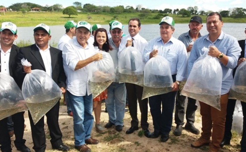Governo distribui 40 mil alevinos a pequenos produtores de Carneiros