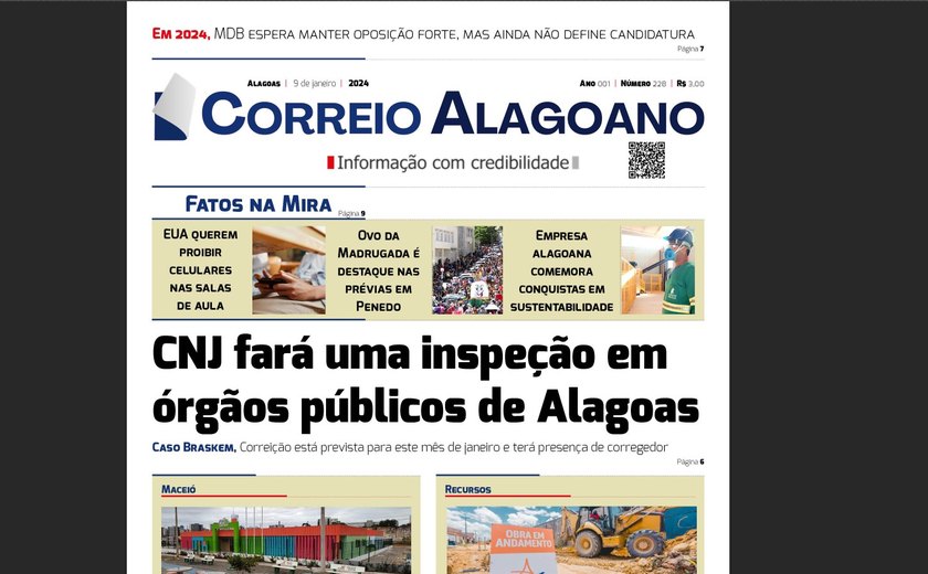 CNJ fará uma inspeção em órgãos públicos de Alagoas