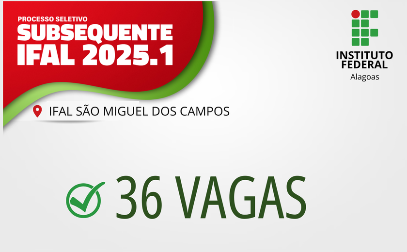 Ifal São Miguel dos Campos realiza seleção para curso subsequente de Segurança do Trabalho