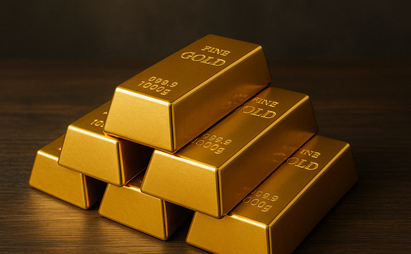 Ouro fecha em alta de 3,27% e renova recorde com fuga para ativos seguros