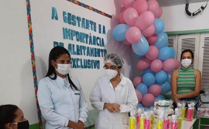 Saúde de Branquinha realiza palestra com gestantes sobre aleitamento materno