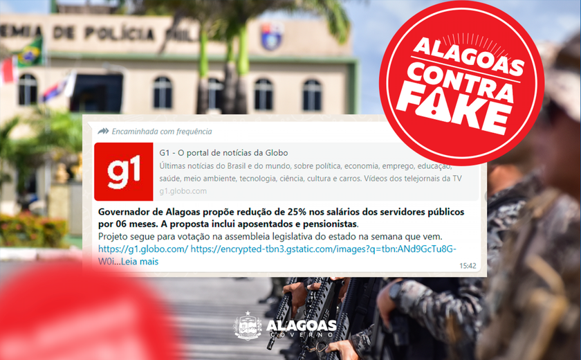 É falso que Governo vai reduzir salário dos servidores