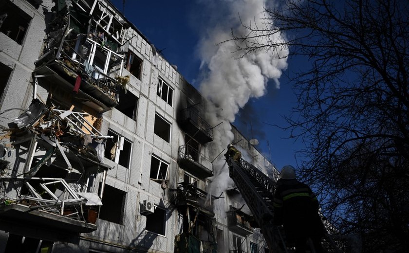 Explosões são ouvidas na capital ucraniana, Kiev, segundo jornalistas da AFP