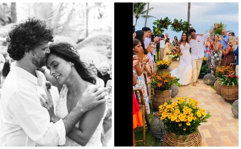 Carol Barcellos e André Vianna se casam em São Miguel dos Milagres (AL)