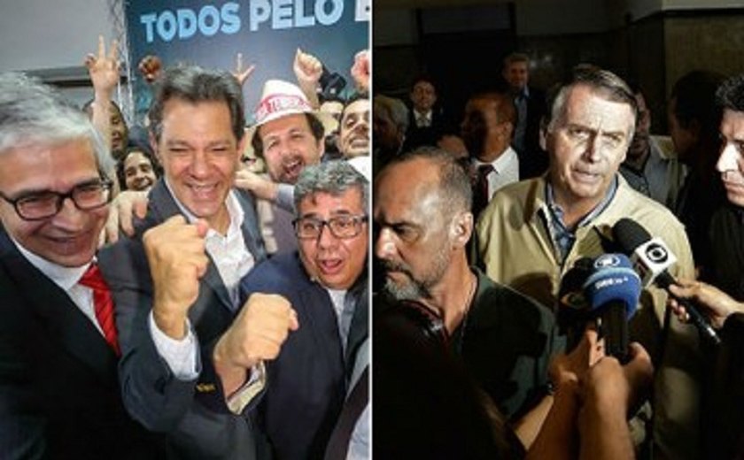 Pesquisa CUT/Vox Populi traz Bolsonaro com 53% e Haddad com 47%