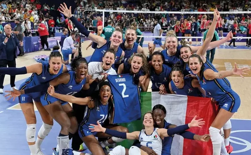 Itália bate Brasil por 3 sets a 0 na Liga das Nações de Vôlei