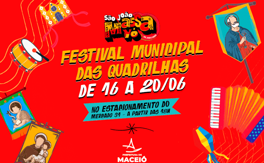 Festival Municipal de Quadrilhas Juninas começa nesta segunda-feira (16)