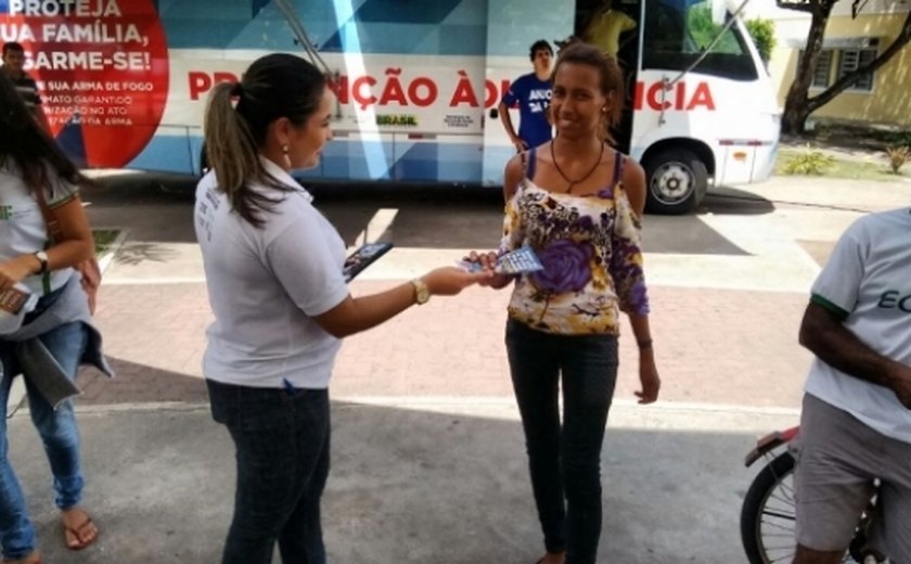 Arapiraca recebe ônibus de entrega voluntária de armas nesta segunda-feira (27)
