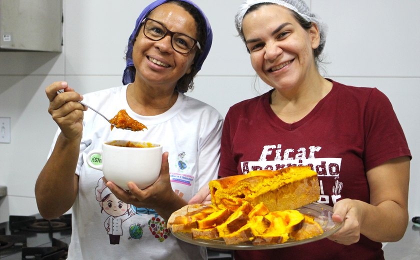 Ifal Marechal cria receitas com abóbora e inhame roxo para agricultoras de Estrela de Alagoas