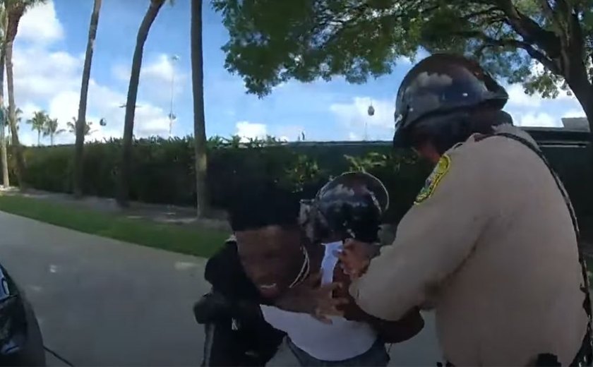 Polícia de Miami divulga imagens de câmera da farda de agentes que detiveram astro da NFL; assista