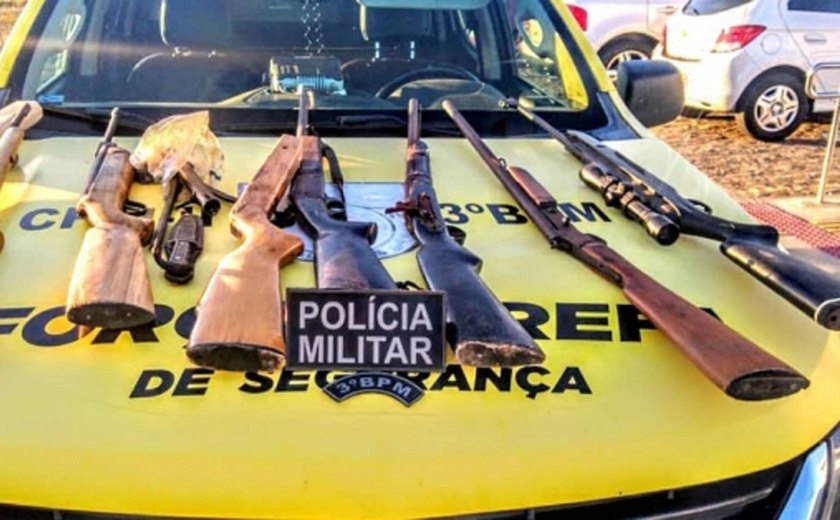 Mais de 1250 armas de fogo foram apreendidas em Alagoas de janeiro a outubro deste ano