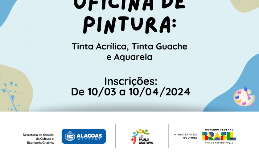 Projeto Oficina de Pintura está com inscrições abertas