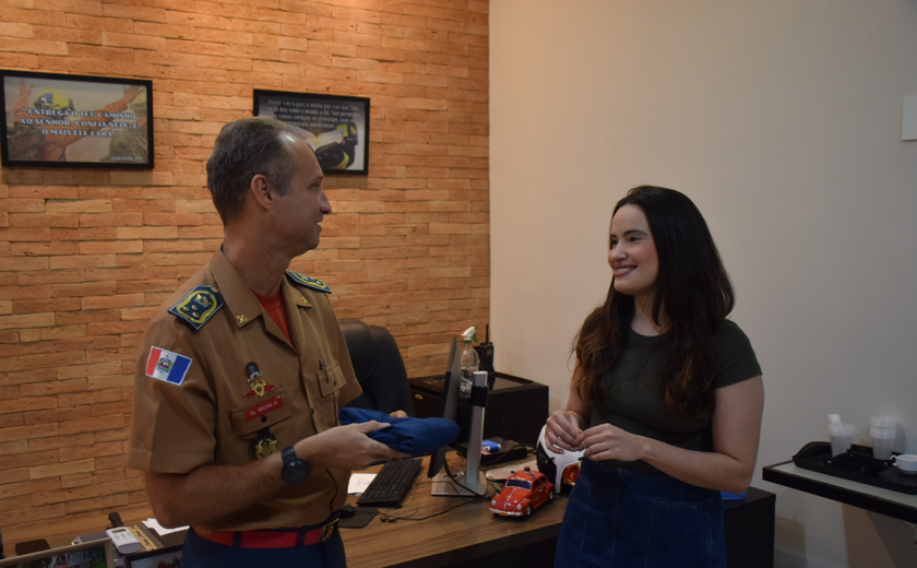 Comandante-Geral do CBMAL recebe visita da Controladora-Geral do Estado