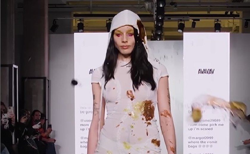 Plateia atira lixo em modelos durante desfile da Semana de Moda de Milão