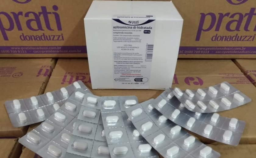 Sesau distribui 100 mil comprimidos de azitromicina aos 102 municípios de Alagoas