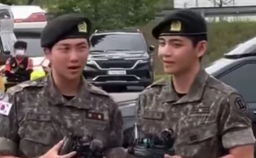 BTS: RM e V deixam serviço militar e agradecem fãs