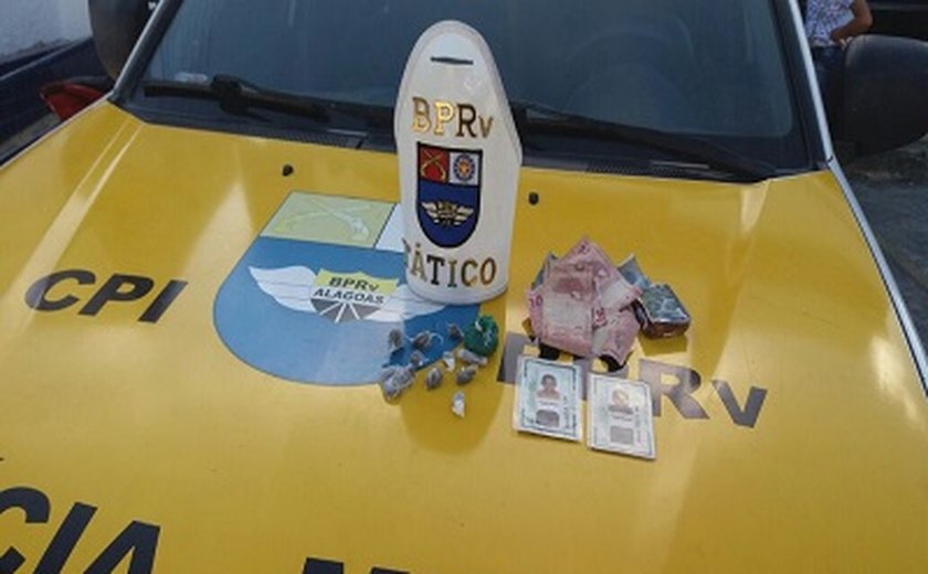BPRv registra ocorrências de porte ilegal e tráfico de drogas e recupera veículo roubado
