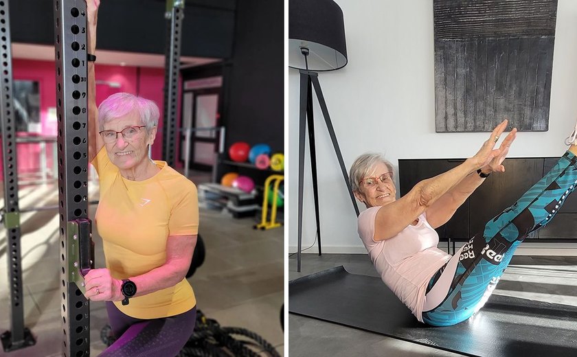 ‘Vovó fitness’: idosa de 83 anos viraliza nas redes ao mostrar rotina intensa com pranchas e flexões