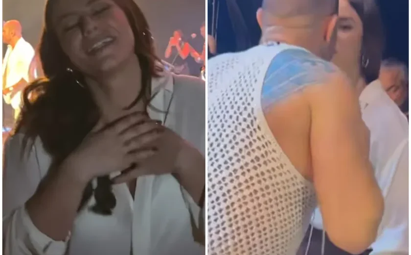 Paolla Olveira de Diogo Nogueira dão show de samba no palco e nos bastidores em turnê pelos EUA