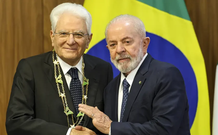 Lula e presidente da Itália falam com a imprensa após reunião bilateral