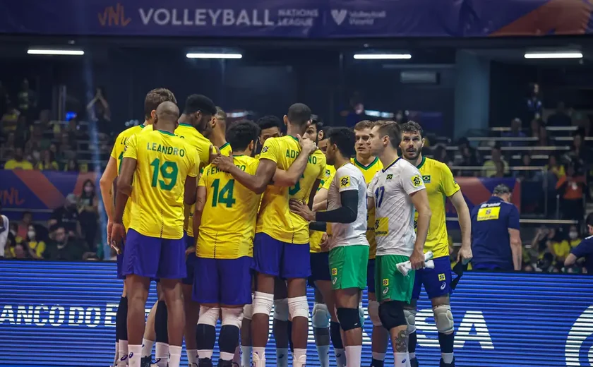Seleção masculina de vôlei perde para invicta Eslovênia na Liga das Nações