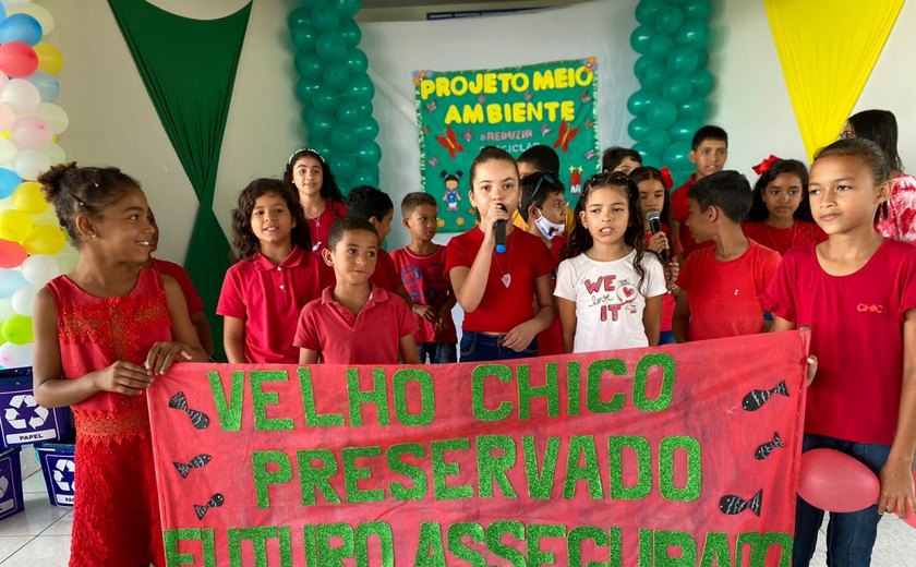 Atividades levam consciência de preservação do meio ambiente para alunos de Traipu
