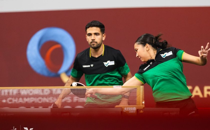 Mesatenistas Gui Teodoro e Giulia Takahashi vão às oitavas do Mundial