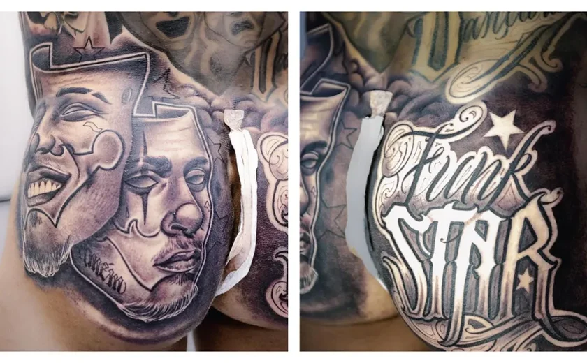 MC Pedrinho toma anestesia para tatuar nádegas e surpreende fãs; veja resultado