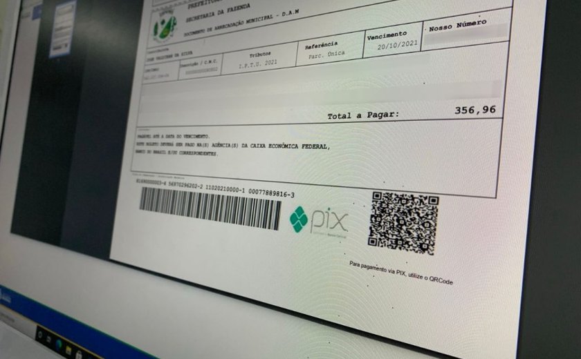 Contribuintes arapiraquenses agora podem pagar tributos municipais via Pix