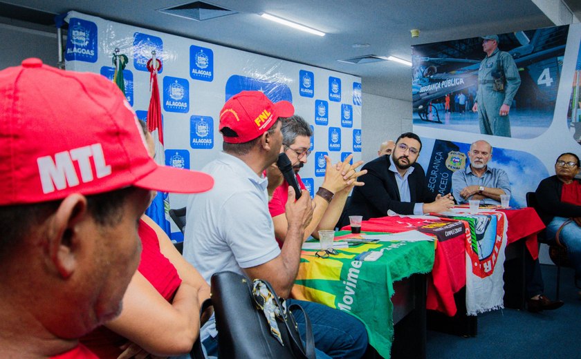 Governo de Alagoas recebe representantes dos movimentos sociais de luta agrária