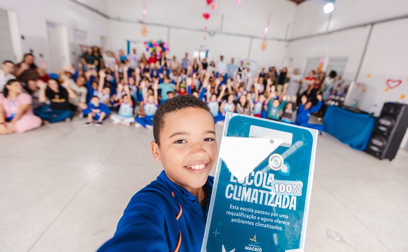 Escola Municipal Cleto Marques Luz recebe selo 100% climatizada