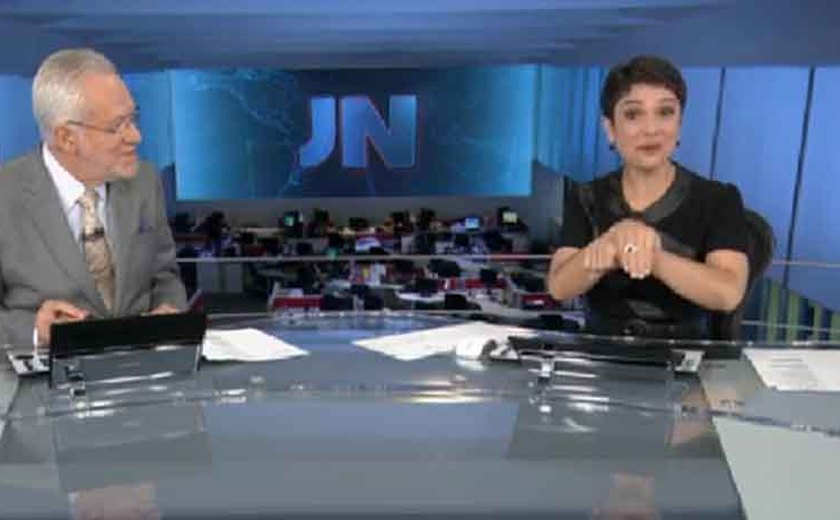 Sandra Annenberg encerra &#8220;Jornal Nacional&#8221; com gesto fofo