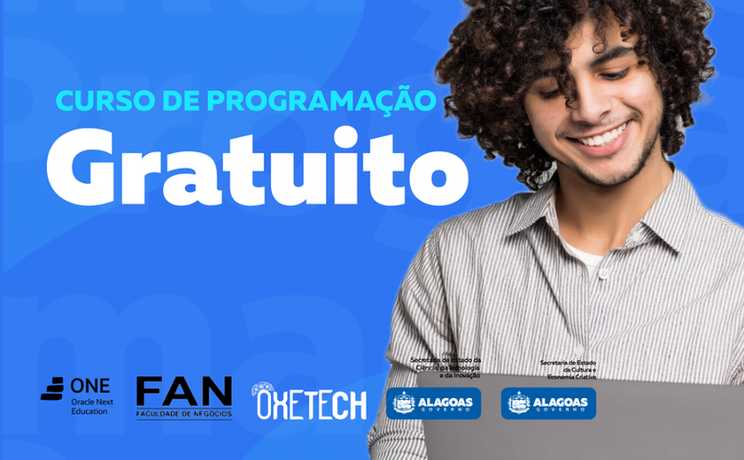 Governo de Alagoas oferece curso gratuito de Programação