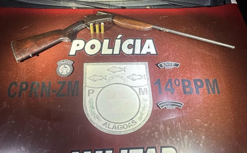 PM flagra homem armado no território indígena Wassu Cocal, em Joaquim Gomes