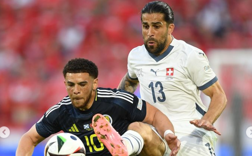 Suíça empata com a Escócia e fica perto da vaga para as oitavas da Eurocopa