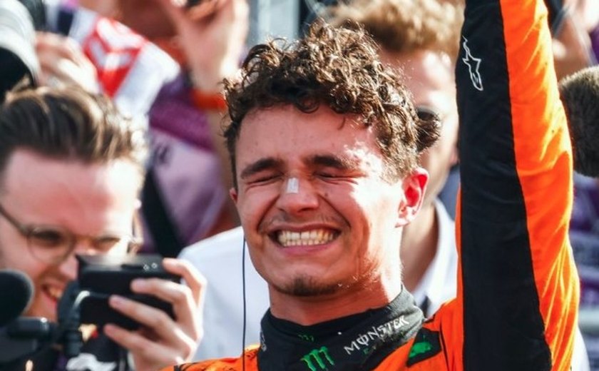 Lando Norris supera pista molhada e lidera primeiro treino livre para GP da Holanda