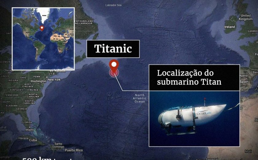 Guarda Costeira encontra destroços em busca por submarino desaparecido, dizem autoridades dos EUA