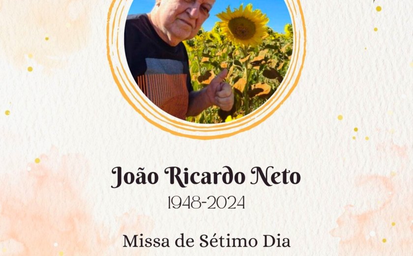 Homenagem e saudade: Missa de Sétimo Dia para João Ricardo Neto
