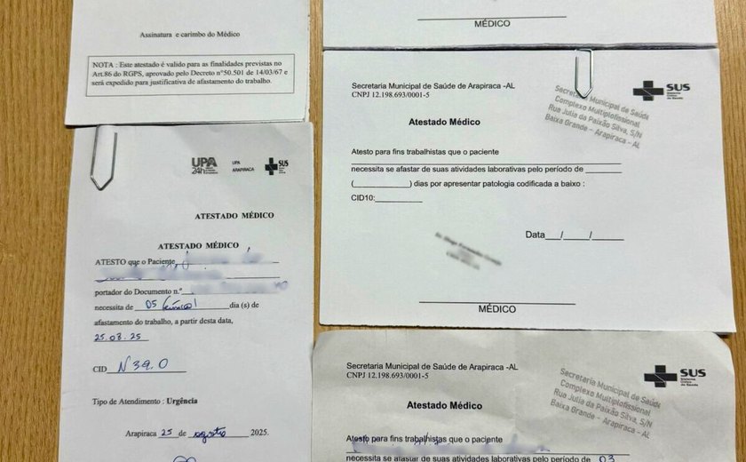 Mulher é presa pela PCAL em Arapiraca por falsificação de atestados médicos