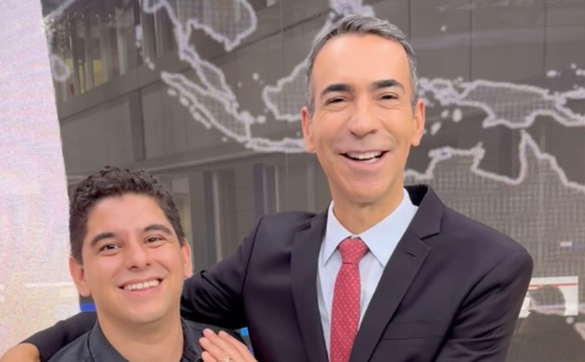 César Tralli conhece fã antigo que hoje é colega dele no Grupo Globo: 'Humildade e dedicação'